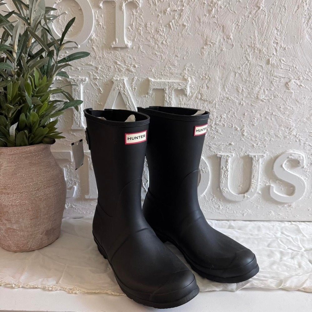 Hunter Women's Original ADJ Short Rain Boots - Size US 10 WFS1013RMA